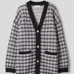 Aritzia Babaton Lacer Cardigan in espace/black